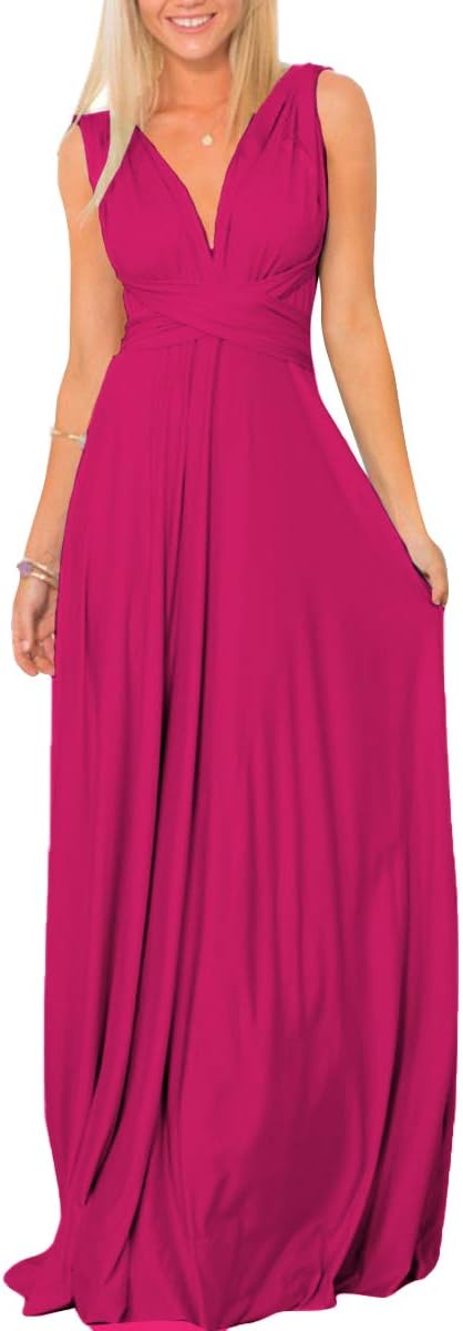 Women Transformer Evening Long Prom Dress Multi-Way Wrap Gown