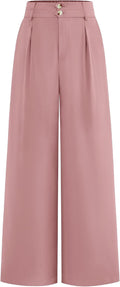 Wide Leg Dress Pants High Waisted Palazzo - Office & Work