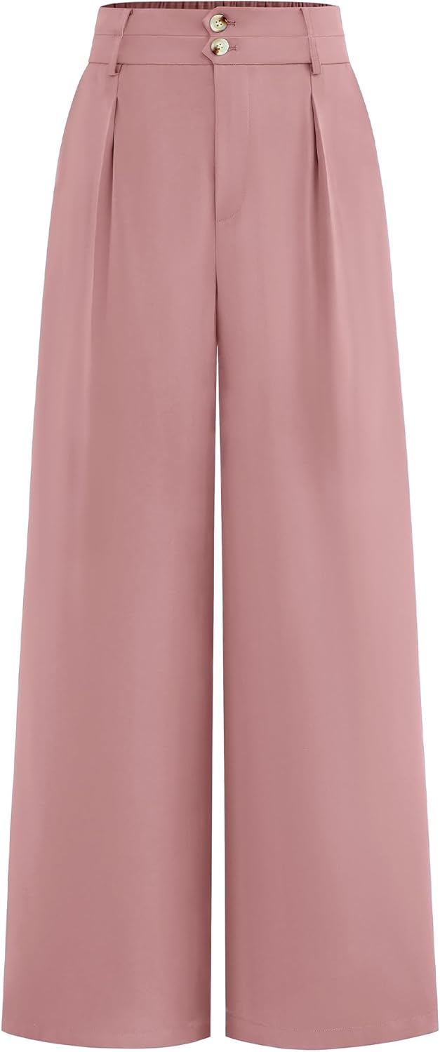 BTFBM Women Wide Leg Dress Pants for Business Casual Style