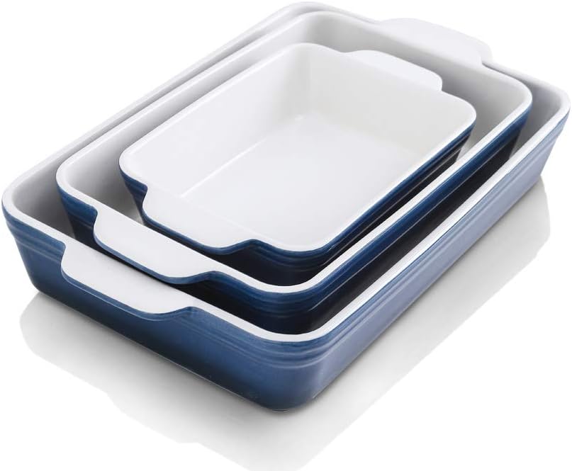 Bakeware Set for Cooking, Ceramic Baking Dish Set, 3-Piece