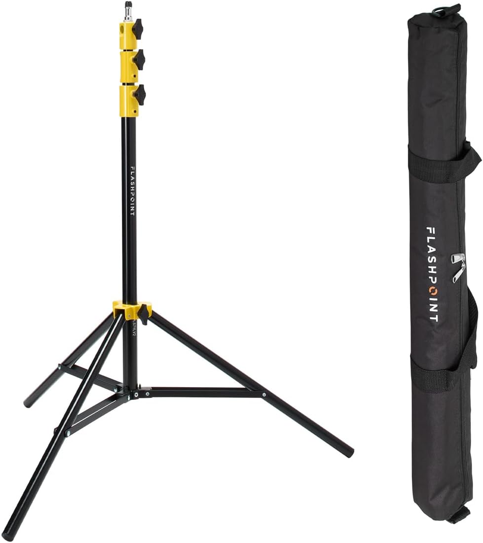 Flashpoint 7.2ft Yellow Color Coded Pro Air-Cushioned Light Stand