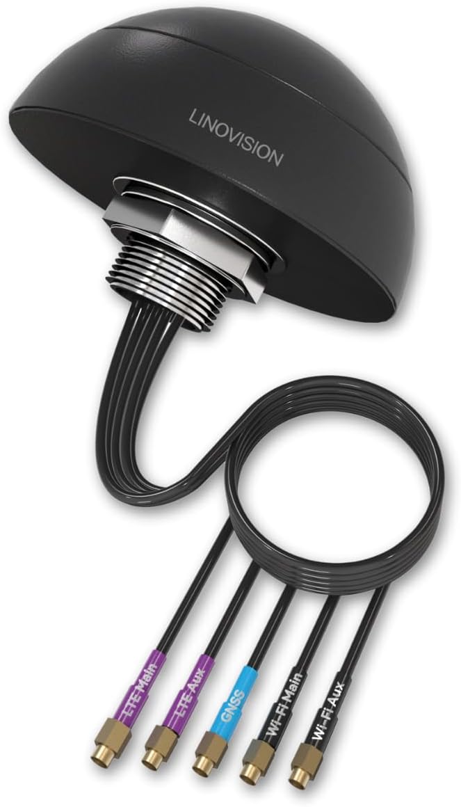 LINOVISION 4G LTE MIMO Combo 5-in-1 Antenna for Outdoor Use