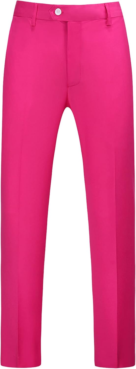 MOGU Mens Front Flat Casual Dress Pants Slim Fit for All Occasions