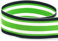 USA Made 7/8ft Navy Lime Surf Board Striped Grosgrain Ribbon - 100 Yd