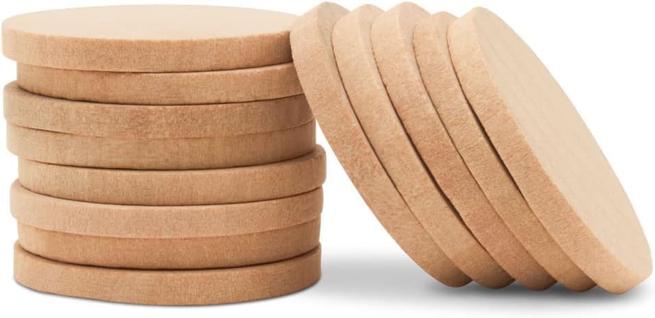 Wood Discs and Blank Tokens for Crafts - Perfect for DIY Projects