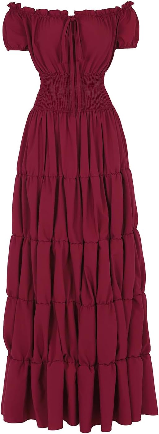 Renaissance Costume Women Medieval Chemise Dress for Events
