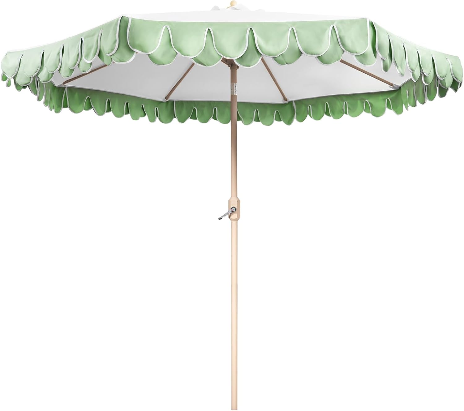 9Ft Elegant Valance Patio Umbrella for Stylish Outdoor Spaces