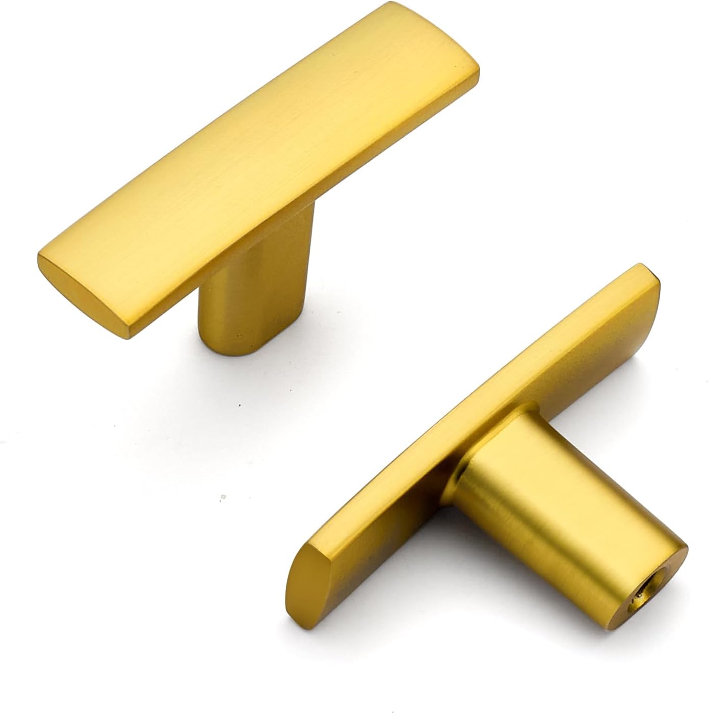 30 Pack Gold Cabinet Knobs - Brushed Brass Drawer Pulls