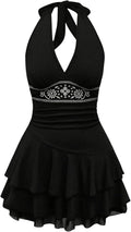 Women's Summer Halter Mini Dress by SOLY HUX for Effortless Style