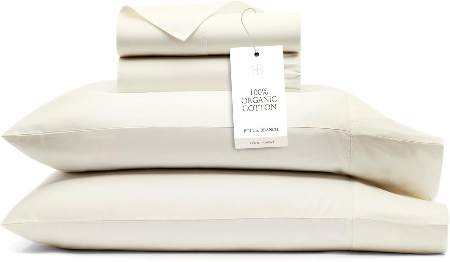 BOLL & BRANCH Signature Hemmed Sheet Set - Luxury Organic Cotton