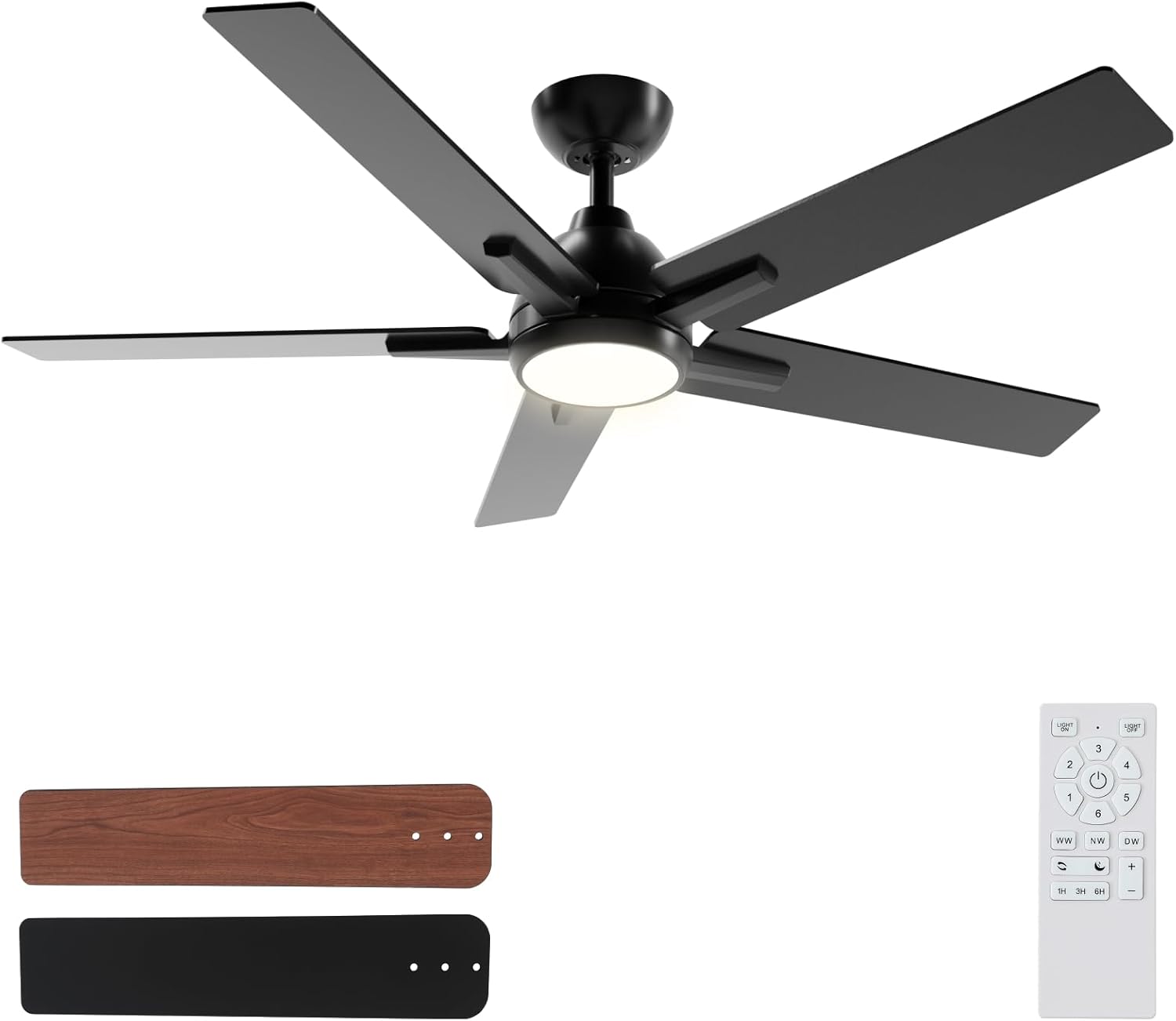 52 Inch Ceiling Fan with Lights and Remote for Any Space