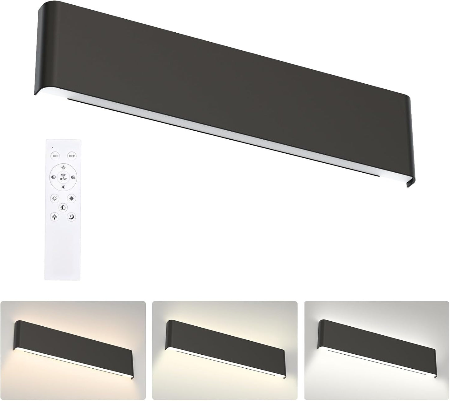 Dimmable Modern Black Vanity Light Fixture for Stylish Bathrooms
