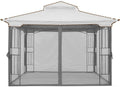 MASTERCANOPY Patio Gazebo Mosquito Netting Screen Walls (10x12) - Bug