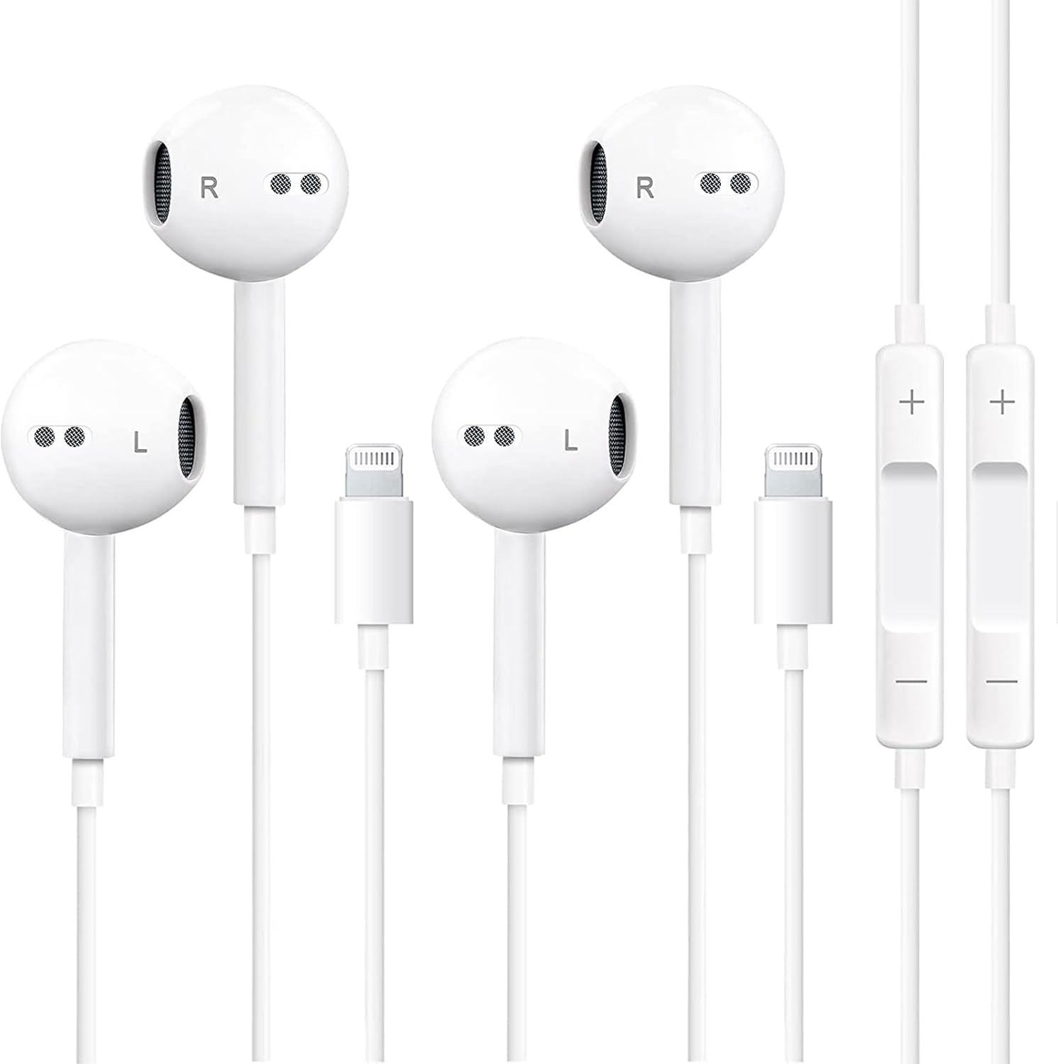 2 Pack iPhone Earbuds with Mic & Volume Control for SUPVOL