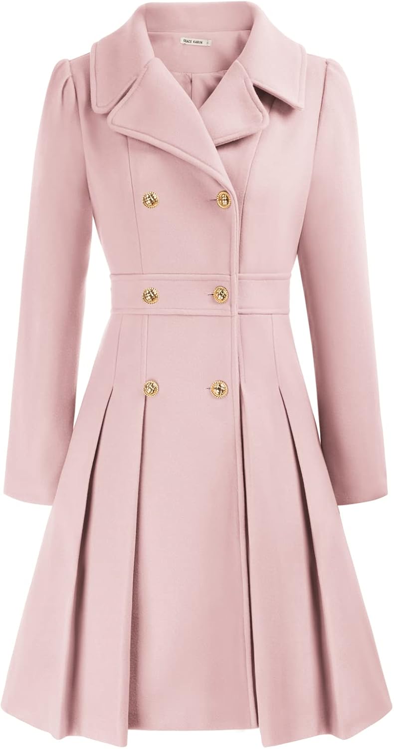 GRACE KARIN Women's Fashion Trench Coat for All Seasons Style