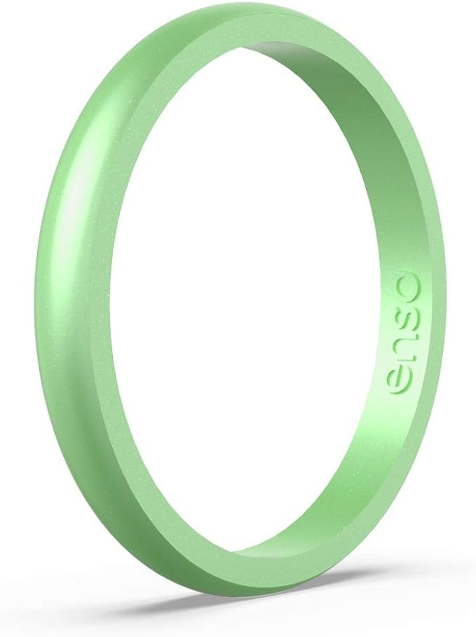 Enso Rings Halo Birthstone Silicone Ring for Minimalist Style