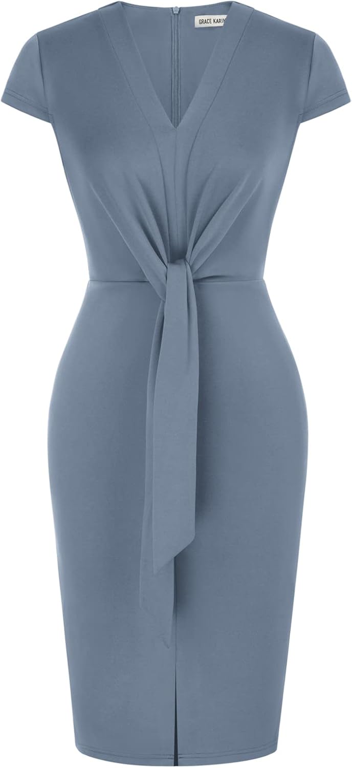 GRACE KARIN Women's Summer Midi Dress for Business Casual Style