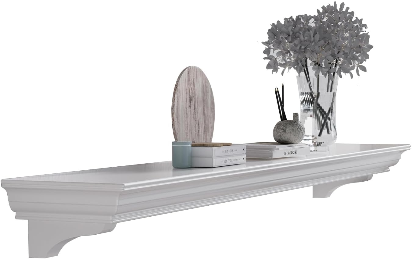 Fireplace Mantel with Invisible Heavy Duty Bracket for Home