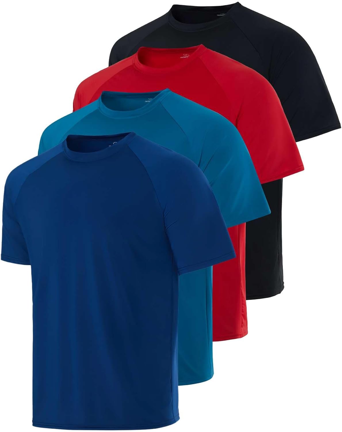 Real Essentials Mens Short Sleeve Rash Guard for Sun Protection