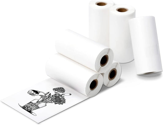 Fimax Mini Sticker Printer Paper: Self-Adhesive & Portable for PeriPage A6/Vretti TP6S