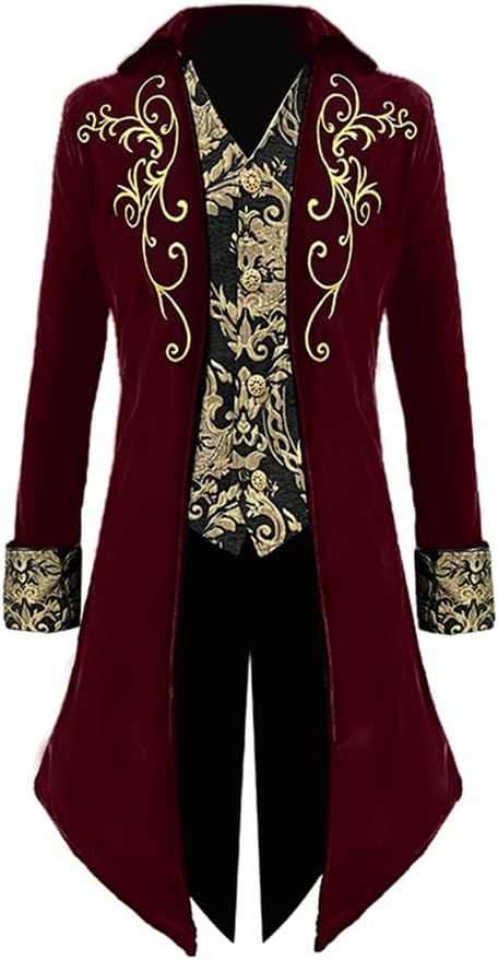 Apocrypha Mens Medieval Steampunk Tailcoat for Unique Costumes