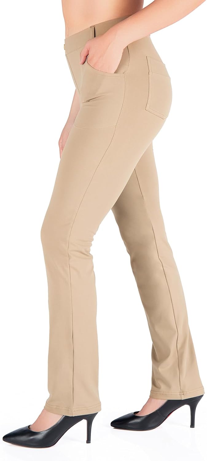 Yogipace Women's Straight Leg Yoga Dress Pants for All Heights