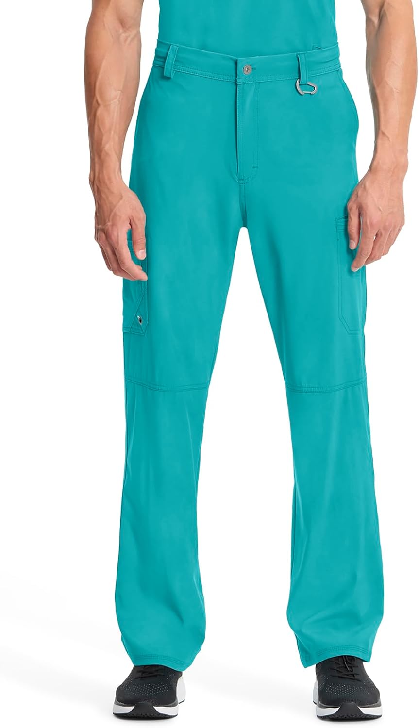 Cherokee Men's Scrub Pants with 6 Pockets and Tapered Leg