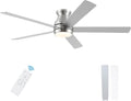 60 Inch Brushed Nickel Ceiling Fan with Lights and Remote - Quiet DC