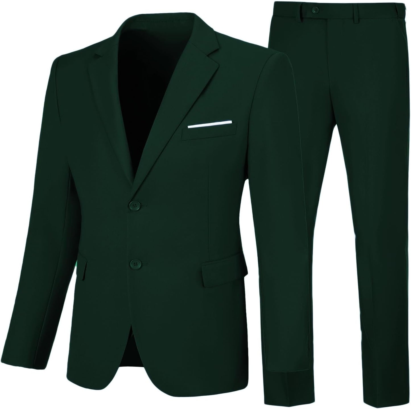 Mens 2 Piece Slim Fit Tuxedo Dress Suit for Weddings and Parties