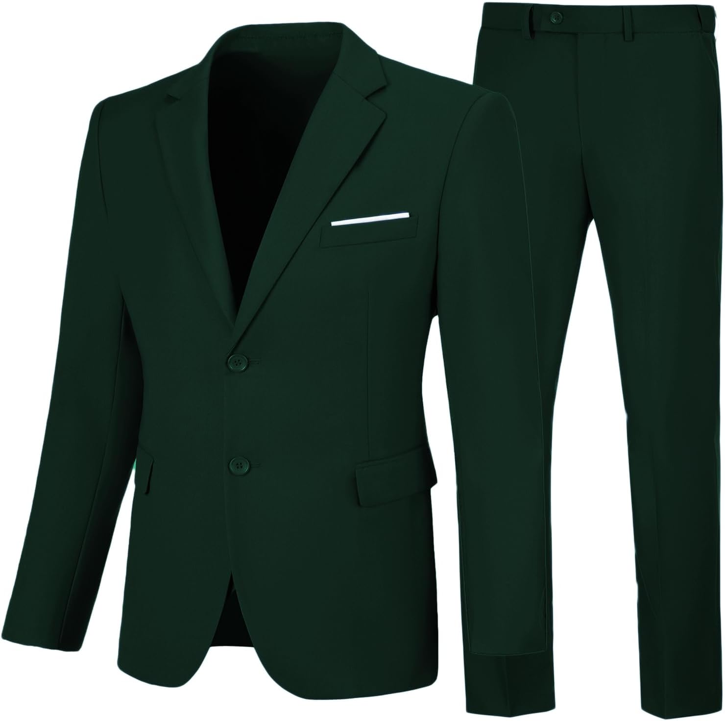 Mens 2 Piece Slim Fit Tuxedo Dress Suit for Weddings and Parties