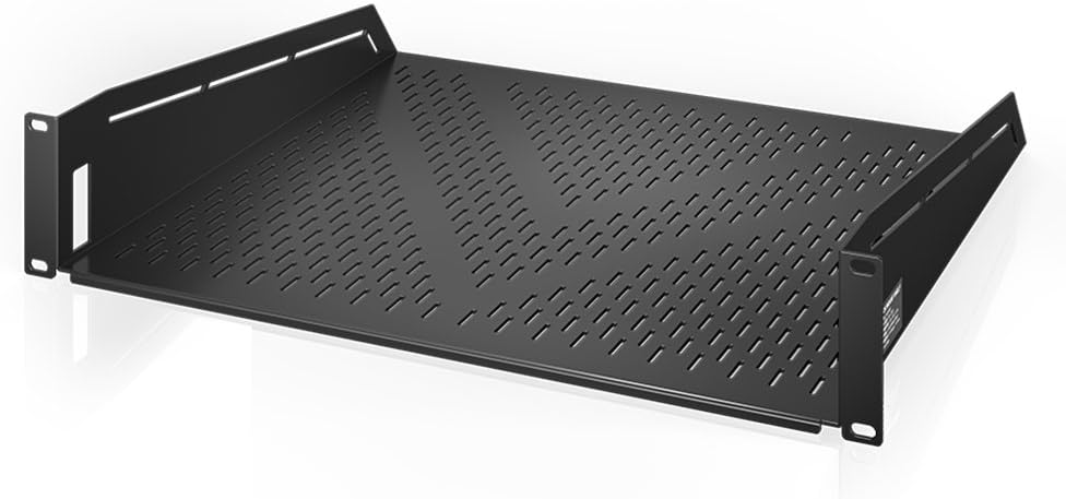 AC Infinity Vented Cantilever 2U Universal Rack Shelf for 19 Equipment