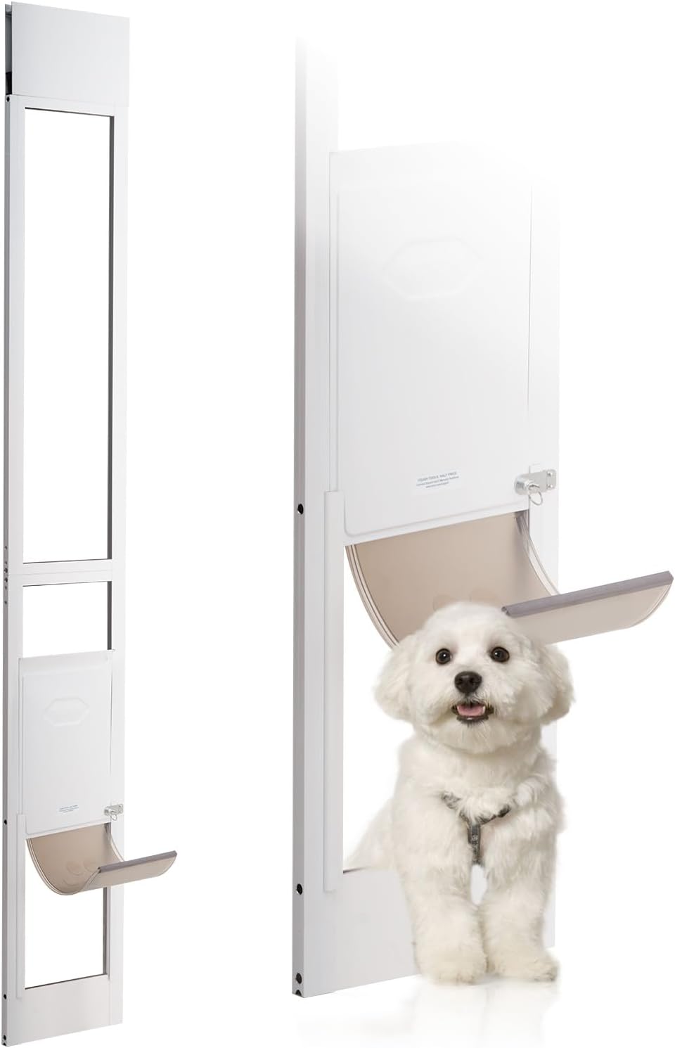 VEVOR Dog Door for Sliding Glass Door - Adjustable Height Flap