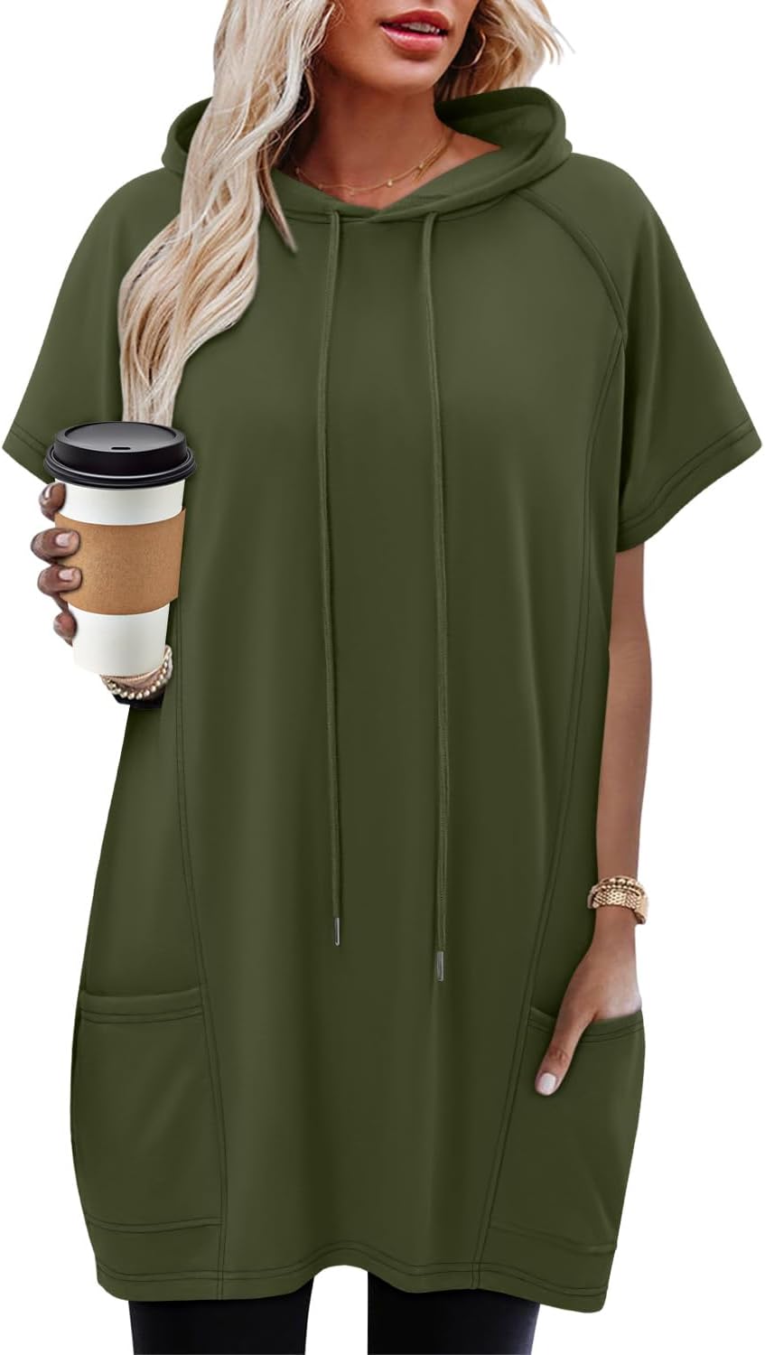 KISSMODA Plus Size Hooded Tunic: Summer Style