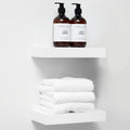 Homeforia White Floating Shelf 12 in - Solid Wood Small Wall Shelf