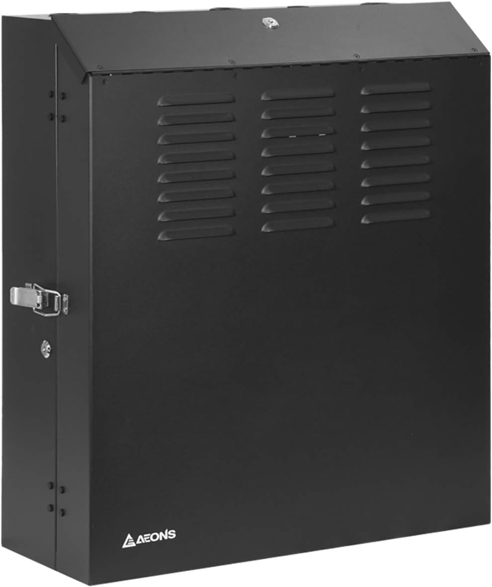 5U 19-Inch Low Profile Vertical Wall Mount Enclosure for Servers