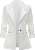 Women's Long Sleeve Blazer Cardigan Jacket S-3XL - Stretch Fit