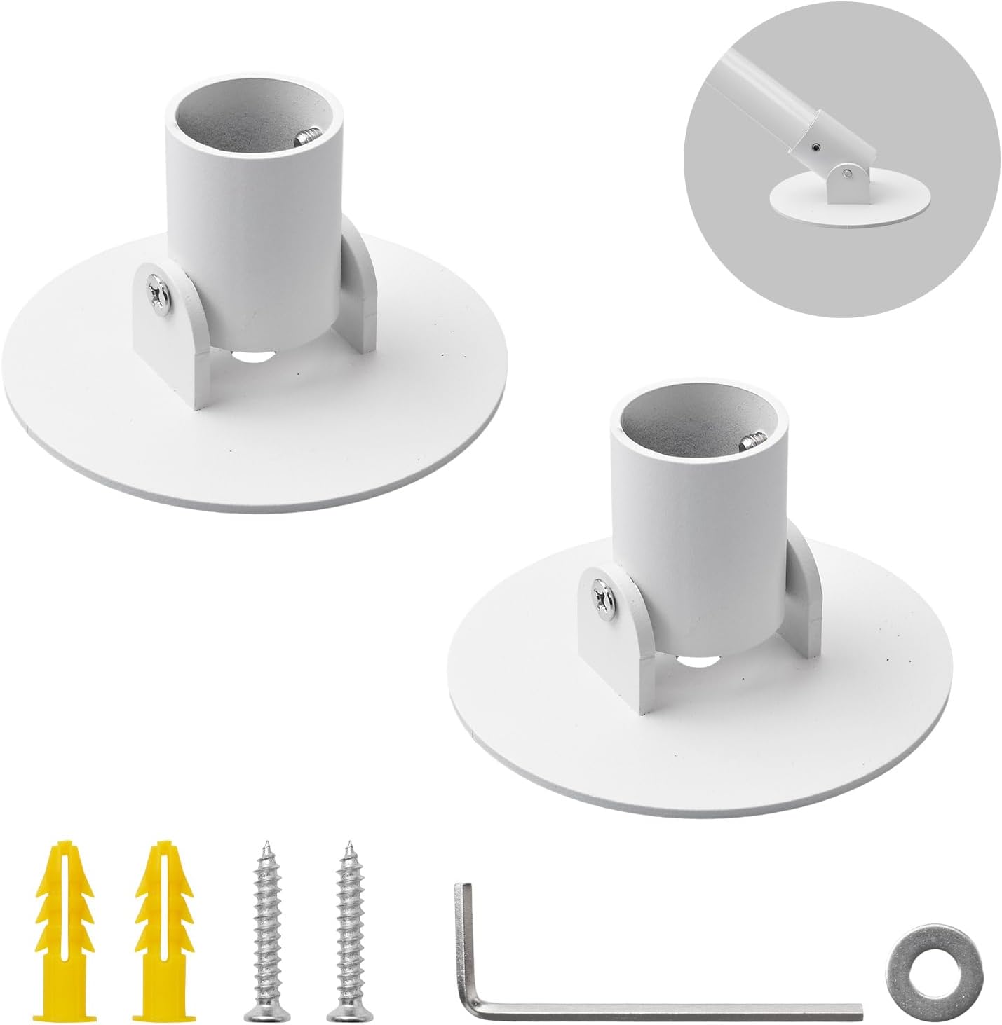 Easy Install Titanium Shower Rod Brackets