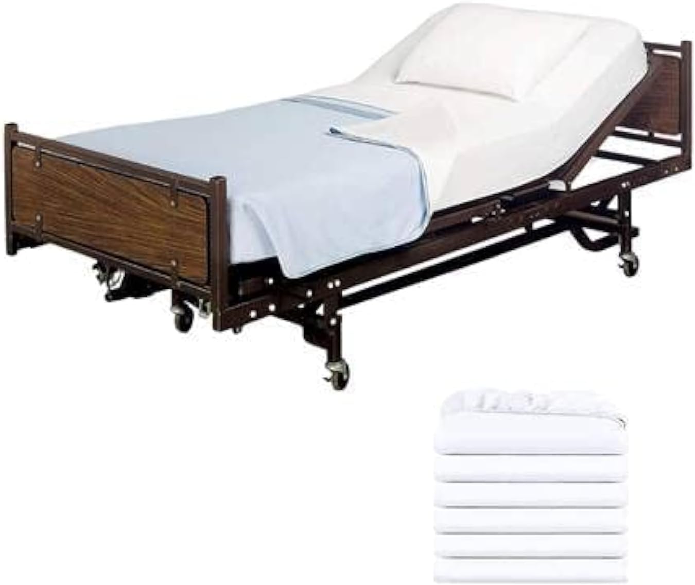 6 Pack Fitted Hospital Bed Sheets for Comfort and Durability