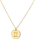 Handmade Zodiac Charm Necklace - Adjustable Gemini Pendant