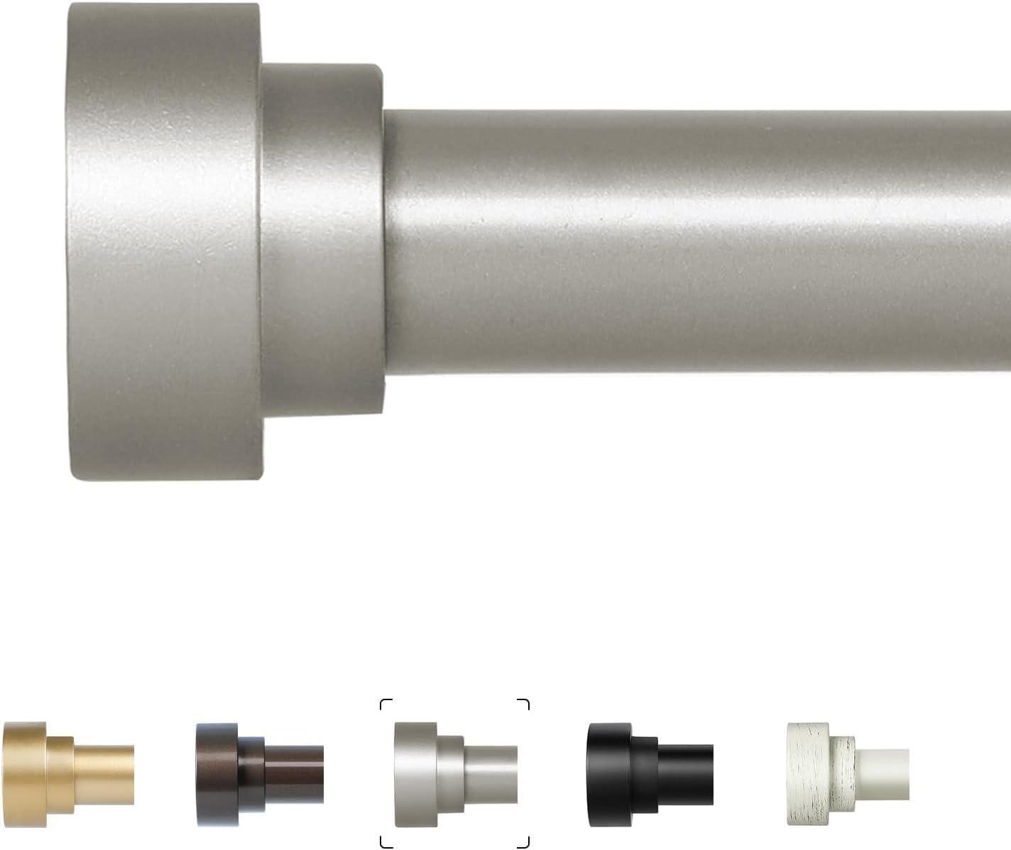 HEI! DEAR Adjustable Heavy Duty Curtain Rods 72 to 144 Inch