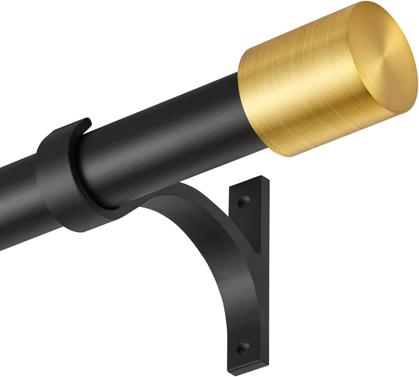 Vimayta 72-144 Modern Curtain Rod - Brushed Gold Finials