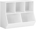 HOOBRO Kids Bookshelf 39.4 in 5-Cubby Bookcase - Compact Toy Storage