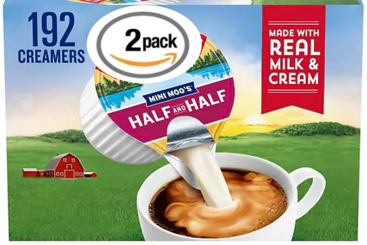 Convenient 192 Count Half & Half Creamer Singles x2 Pack