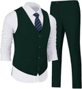 Wehilion Men's Suits 2 Pieces Vest and Pants Set - Slim (Style BL84)