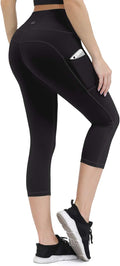 Anti-Nail Leggings for Women Non-See-Through Capri Yoga Pants - Tummy
