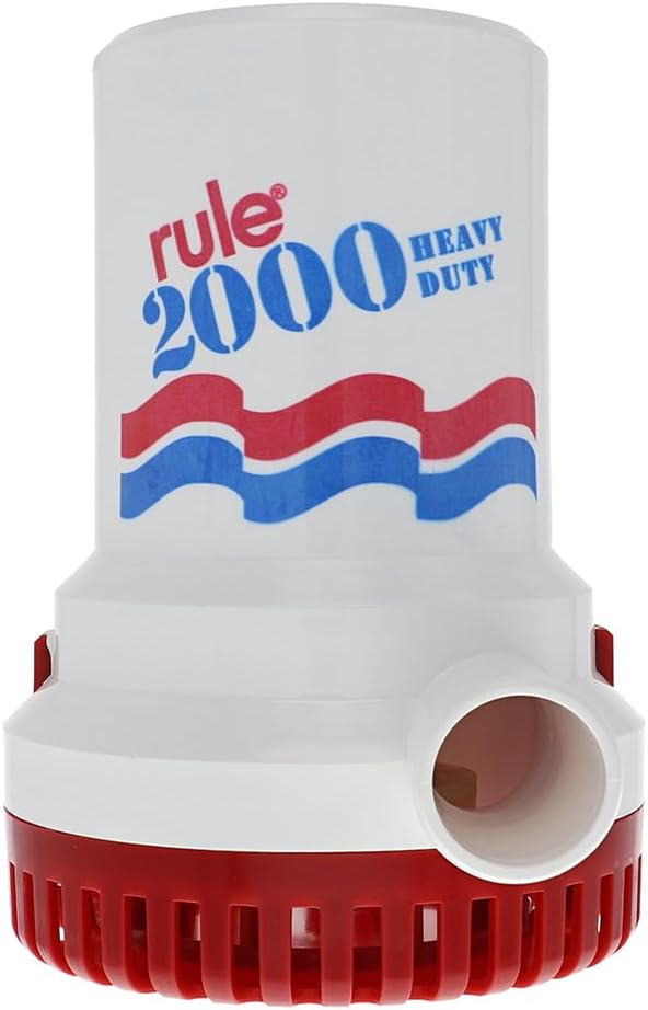 Rule 2000 GPH Bilge Pump - Reliable 12V Marine Boat Accessory