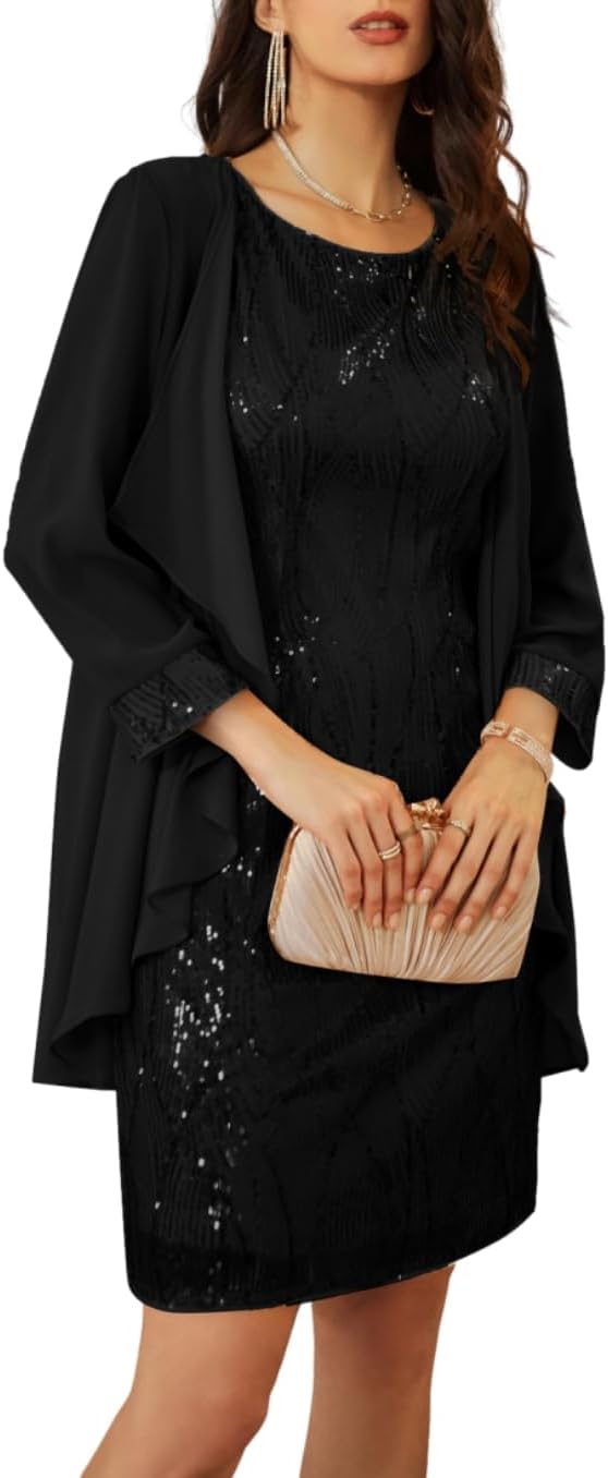 GRACE KARIN Women's Sequin Dress for Wedding Guests & Moms