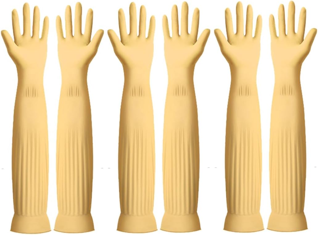 Reusable Long Rubber Cleaning Gloves - Household Essential!