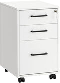 File Cabinet for Office - Mobile 3-Drawer Lockable Cabinet