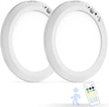 Battery Operated Auto Motion Sensor LED Ceiling Lights Set of 2